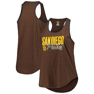 Women's Profile Brown San Diego Padres Plus Size Racerback Tank Top