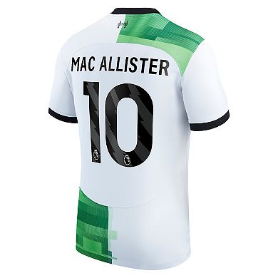 Men's Nike Alexis Mac Allister White Liverpool 2023/24 Away Replica Player Jersey