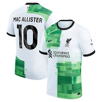 Men's Nike Alexis Mac Allister White Liverpool 2023/24 Away Replica Player Jersey