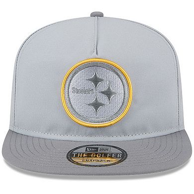 Men's New Era Gray Pittsburgh Steelers 2024 NFL Training Camp Golfer Snapback Hat