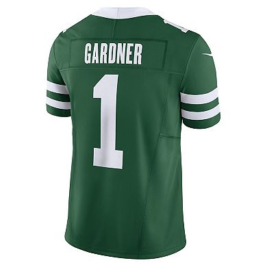 Men's Nike Ahmad Sauce Gardner Legacy Green New York Jets Vapor F.U.S.E. Limited Jersey