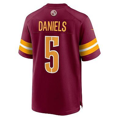 Men's Nike Jayden Daniels Burgundy Washington Commanders 2024 NFL Draft First Round Pick Player Game Jersey