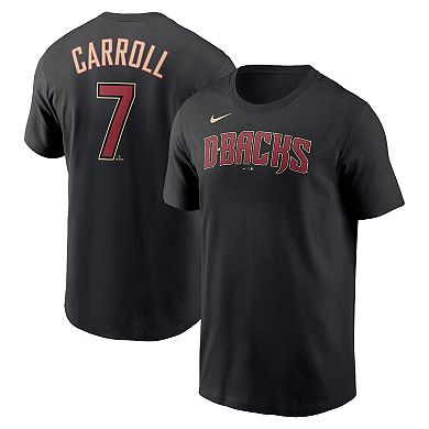 Men's Nike Corbin Carroll Black Arizona Diamondbacks Player Name & Number T-Shirt