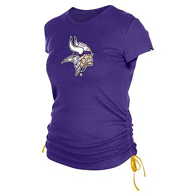 Women's New Era Purple Minnesota Vikings Ruched Side T-Shirt