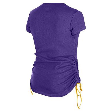 Women's New Era Purple Minnesota Vikings Ruched Side T-Shirt