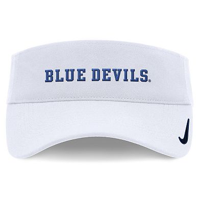 Unisex Nike White Duke Blue Devils 2024 Sideline Fit Ace Visor