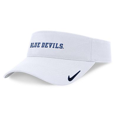 Unisex Nike White Duke Blue Devils 2024 Sideline Fit Ace Visor