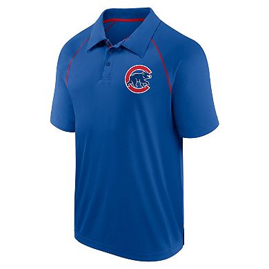 Men's Fanatics Royal Chicago Cubs Strong Alone Raglan Polo