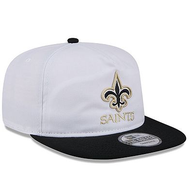 Men's New Era White/Black New Orleans Saints 2024 NFL Training Camp Golfer Snapback Hat