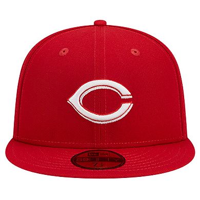 Men's New Era Red Cincinnati Reds Logo 59FIFTY Fitted Hat