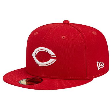 Men's New Era Red Cincinnati Reds Logo 59FIFTY Fitted Hat