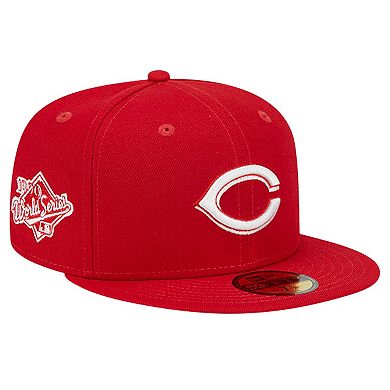 Men's New Era Red Cincinnati Reds Logo 59FIFTY Fitted Hat