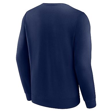 Men's Fanatics Navy Houston Astros Focus Fleece Pullover Sweatshirt