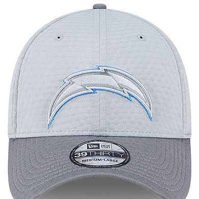 Men's New Era Gray Los Angeles Chargers 2024 NFL Training Camp 39THIRTY Flex Hat