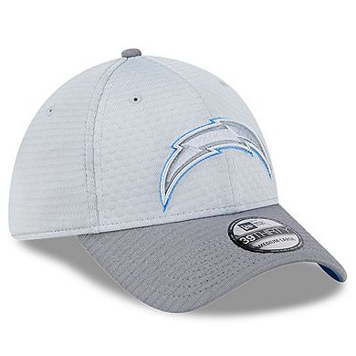 Men's New Era Gray Los Angeles Chargers 2024 NFL Training Camp 39THIRTY Flex Hat