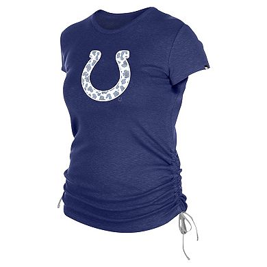 Women's New Era Royal Indianapolis Colts Ruched Side T-Shirt