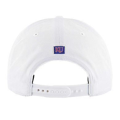 Men's '47  White Kansas Jayhawks Downburst Hitch Trucker Adjustable Hat