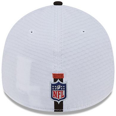 Men's New Era White/Brown Cleveland Browns 2024 NFL Training Camp 39THIRTY Flex Hat