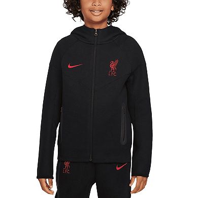 Youth Nike Black Liverpool 2024/25 Tech Fleece Full-Zip Hoodie Jacket