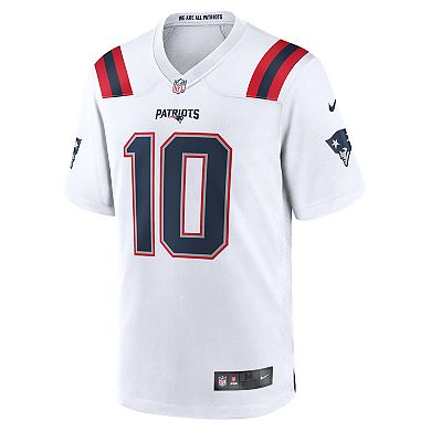 Men's Nike Drake Maye White New England Patriots 2024 NFL Draft First Round Pick Player Game Jersey