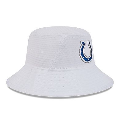 Men's New Era White Indianapolis Colts 2024 NFL Training Camp Stretch Bucket Hat