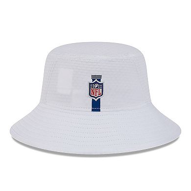 Men's New Era White Indianapolis Colts 2024 NFL Training Camp Stretch Bucket Hat