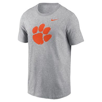 Men's Nike Heather Gray Clemson Tigers Primetime Evergreen Logo T-Shirt