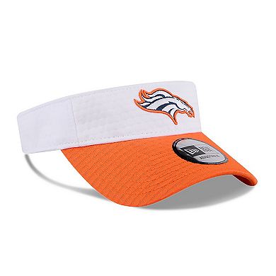 Men's New Era White/Orange Denver Broncos 2024 NFL Training Camp Adjustable Visor