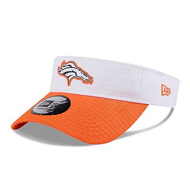 Men's New Era White/Orange Denver Broncos 2024 NFL Training Camp Adjustable Visor