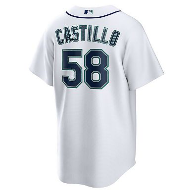 Men's Nike Luis Castillo White Seattle Mariners Home Replica Jersey