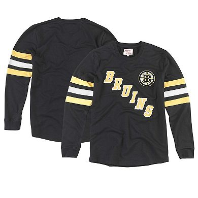 Men's American Needle Black Boston Bruins Sudbury Long Sleeve T-Shirt