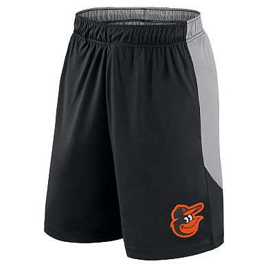 Men's Fanatics Black/Gray Baltimore Orioles Go Hard Shorts