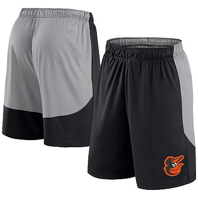 Men's Fanatics Black/Gray Baltimore Orioles Go Hard Shorts