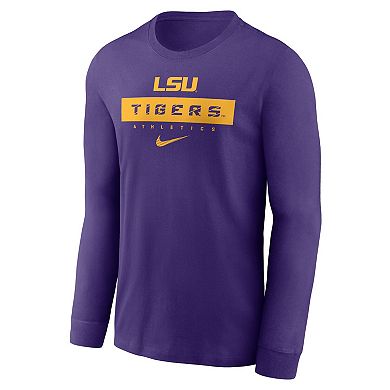 Men's Nike Purple LSU Tigers 2024 Sideline Legend Performance Long Sleeve T-Shirt