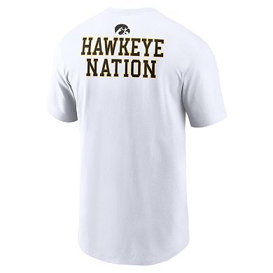 Men's Nike White Iowa Hawkeyes Blitz 2-Hit T-Shirt