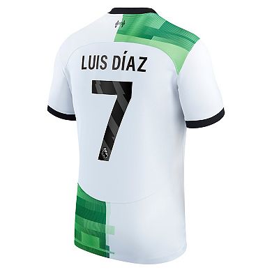 Men's Nike Luis Diaz White Liverpool 2023/24 Away Replica Player Jersey