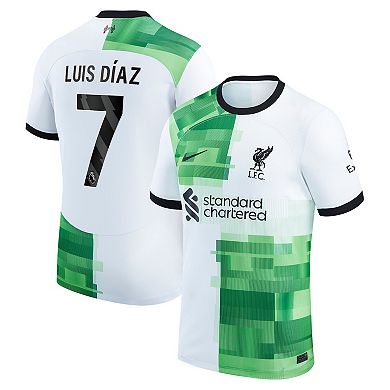 Men's Nike Luis Diaz White Liverpool 2023/24 Away Replica Player Jersey