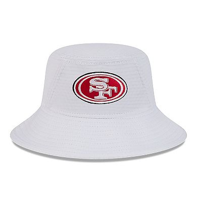 Men's New Era White San Francisco 49ers 2024 NFL Training Camp Stretch Bucket Hat