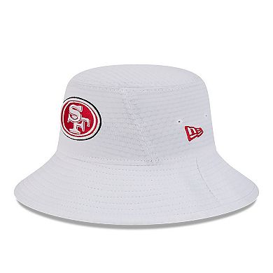 Men's New Era White San Francisco 49ers 2024 NFL Training Camp Stretch Bucket Hat