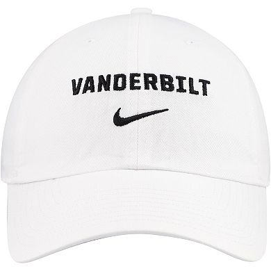 Men's Nike White Vanderbilt Commodores 2024 Sideline Club Adjustable Hat