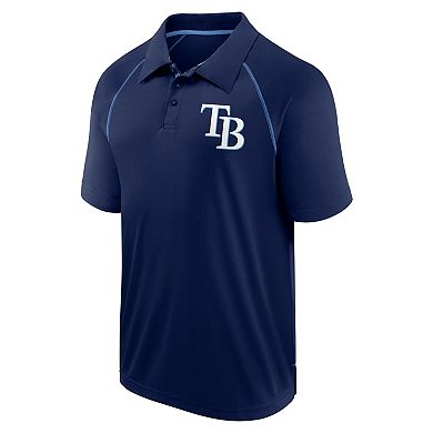 Men's Fanatics Navy Tampa Bay Rays Strong Alone Raglan Polo