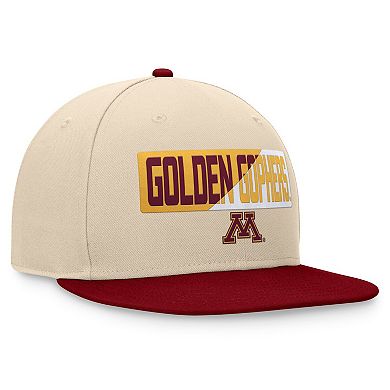 Men's Top of the World Khaki Minnesota Golden Gophers Goalaso Snapback Hat