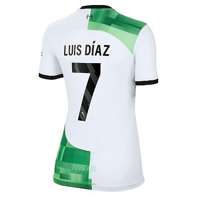 Women's Nike Luis Diaz White Liverpool 2023/24 Away Replica Player Jersey