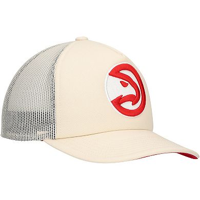 Men's Mitchell & Ness Cream Atlanta Hawks Trucker Adjustable Hat