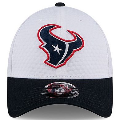 Men's New Era White/Navy Houston Texans 2024 NFL Training Camp 9FORTY Adjustable Hat