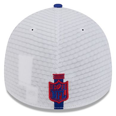 Men's New Era White/Royal New England Patriots 2024 NFL Training Camp 39THIRTY Flex Hat