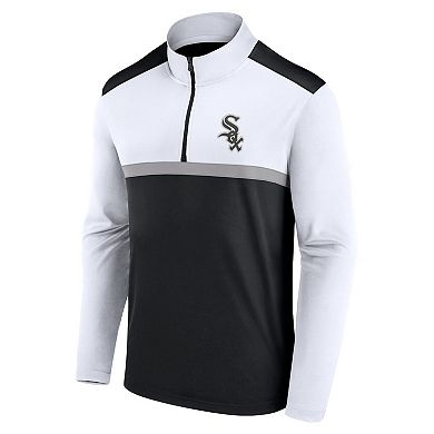 Men's Fanatics Black Chicago White Sox Unstoppable Quarter-Zip Top