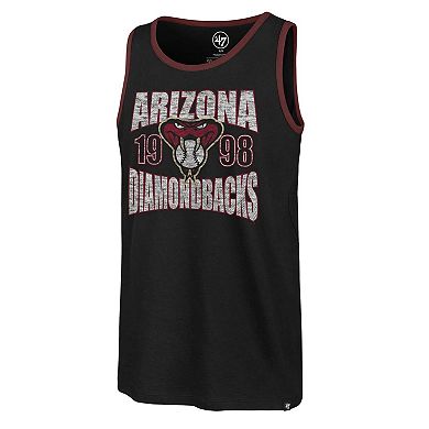 Men's '47 Black Arizona Diamondbacks Upload Franklin Tank Top