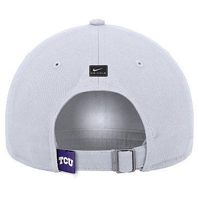 Men's Nike White TCU Horned Frogs 2024 Sideline Club Adjustable Hat