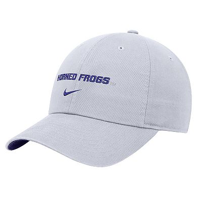 Men's Nike White TCU Horned Frogs 2024 Sideline Club Adjustable Hat